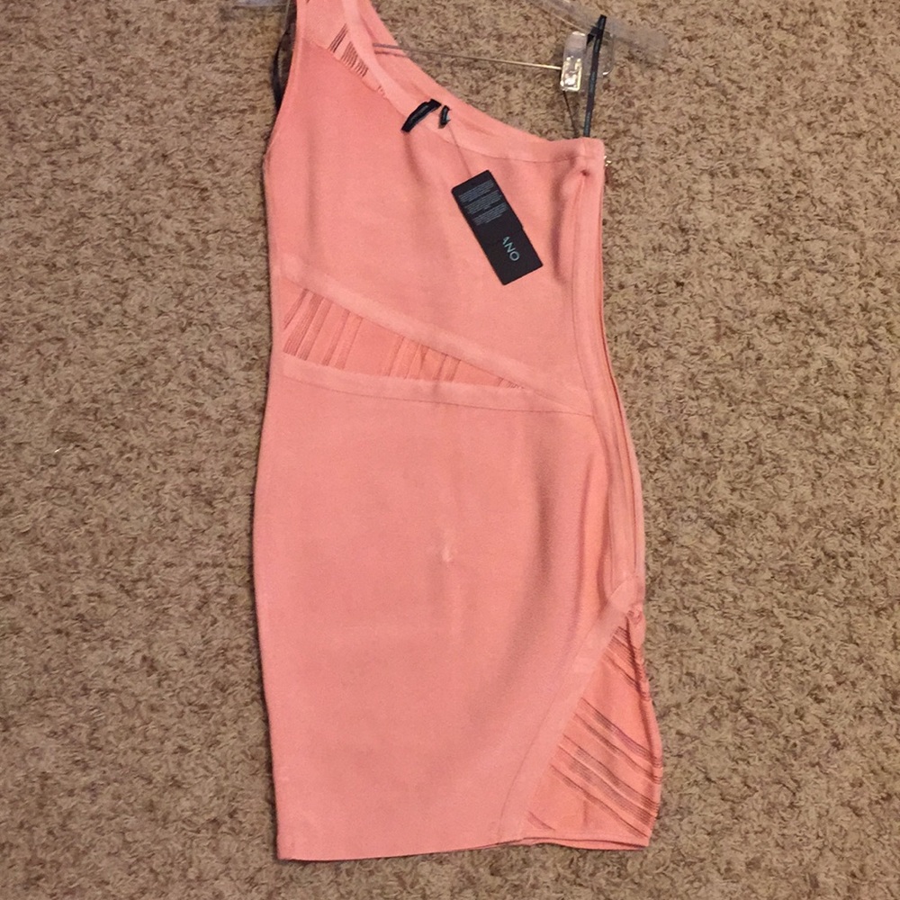 Marciano Peach Bandage Dress